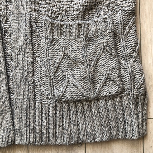 Madewell Wool Alpaca Blend Cable Knit Textured Open Front Cardigan Size S - Picture 5 of 12